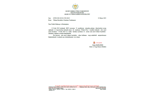 Ödeme Kaydedici Cihazların Yenilenmesi